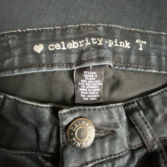 CELEBRITY Pink Black Jeans - Picture 3 of 4